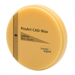ProArt CAD Wax Disc yellow 98.5-20mm/1 Ivoclar Digital