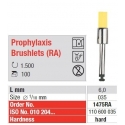 Prophylaxis Polishers Brushlets Yellow Hard - 100 pcs.