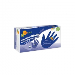 Examination gloves Dark Blue powder free nitrile SuperSlim size